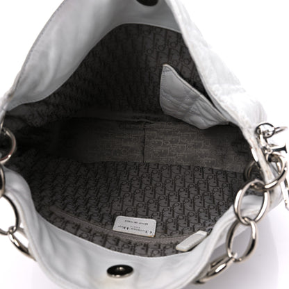 Christian Dior Lambskin Cannage Small Dior Soft Hobo White 5 of 17