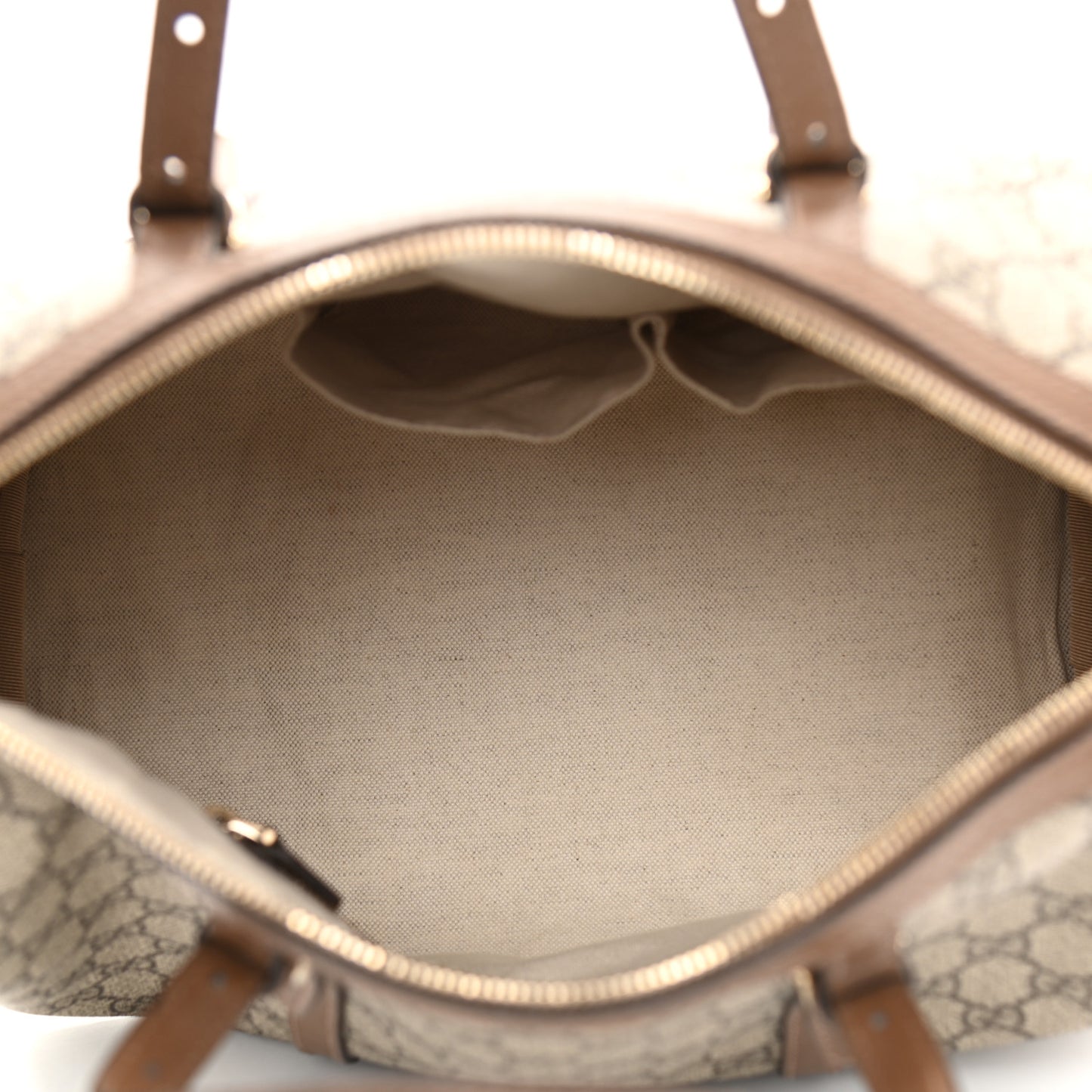 GG Supreme Monogram Margaux Calfskin Medium Nice Boston Beige Ebony Acero