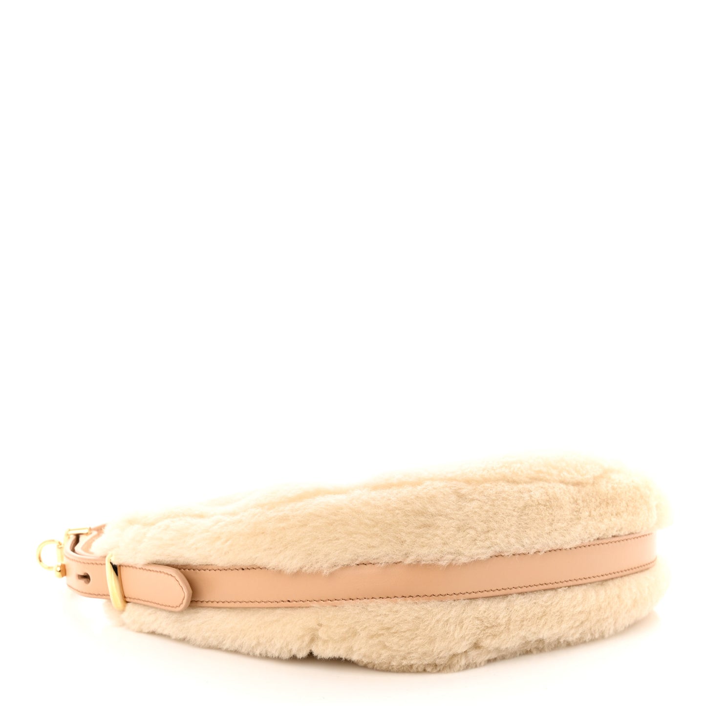 Shearling Arque Shoulder Bag Ecru Noisette