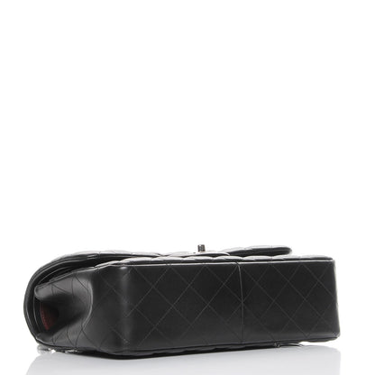 Chanel Lambskin Quilted Jumbo Double Flap Black 5 of 9