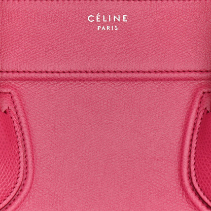 Celine Grained Calfskin Medium Phantom Luggage Fuchsia 15 of 21