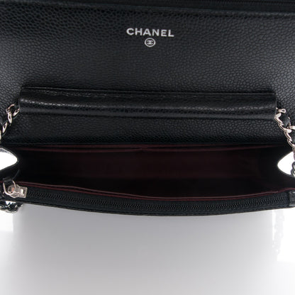 Chanel Caviar Quilted Wallet On Chain WOC Black 5 of 8