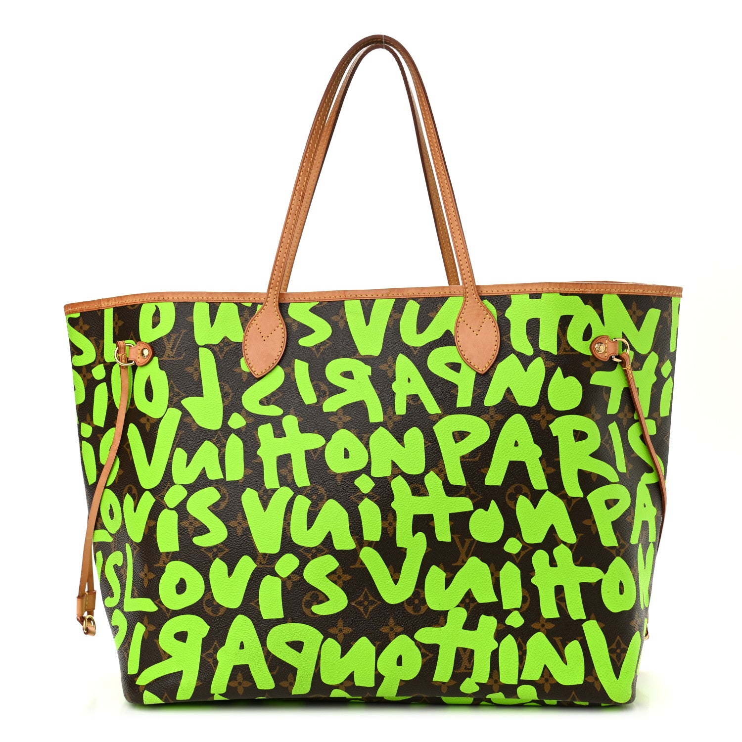 Louis Vuitton Monogram Graffiti Neverfull GM Green 1 of 19
