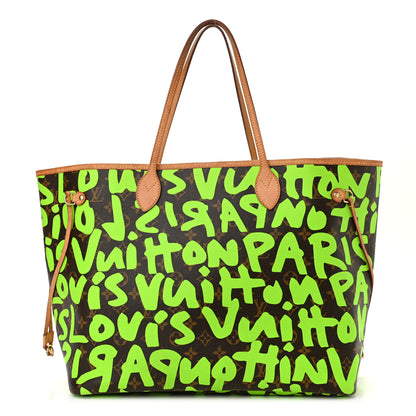 Louis Vuitton Monogram Graffiti Neverfull GM Green 1 of 19