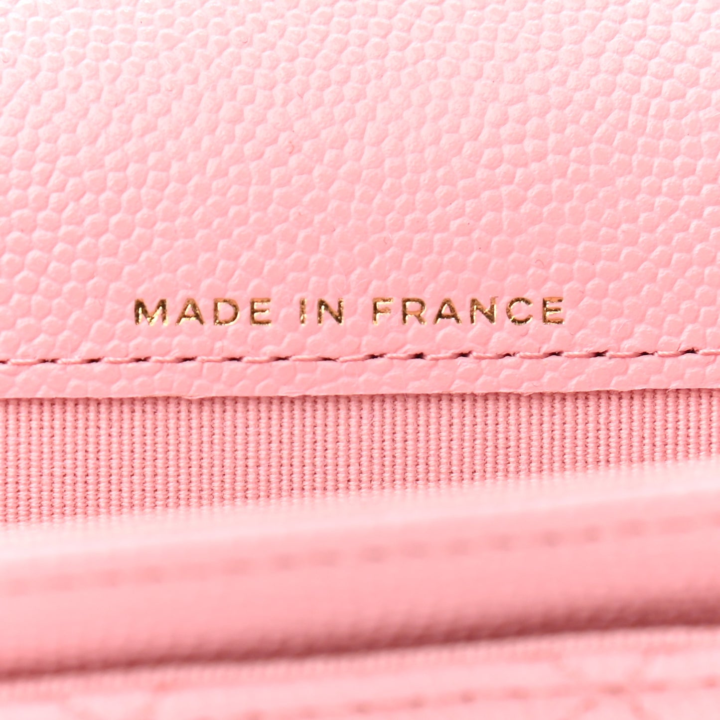 Caviar Quilted Flap Card Holder Wallet Light Pink