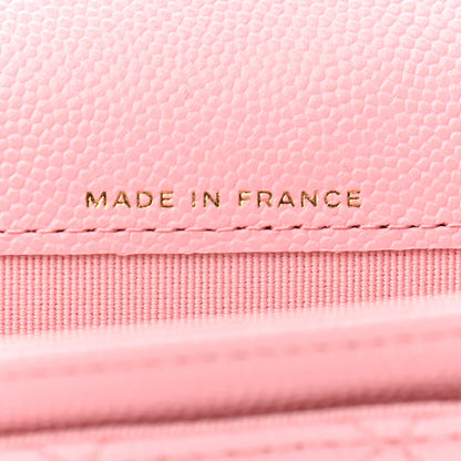 Chanel Caviar Quilted Flap Card Holder Wallet Light Pink 7 of 8