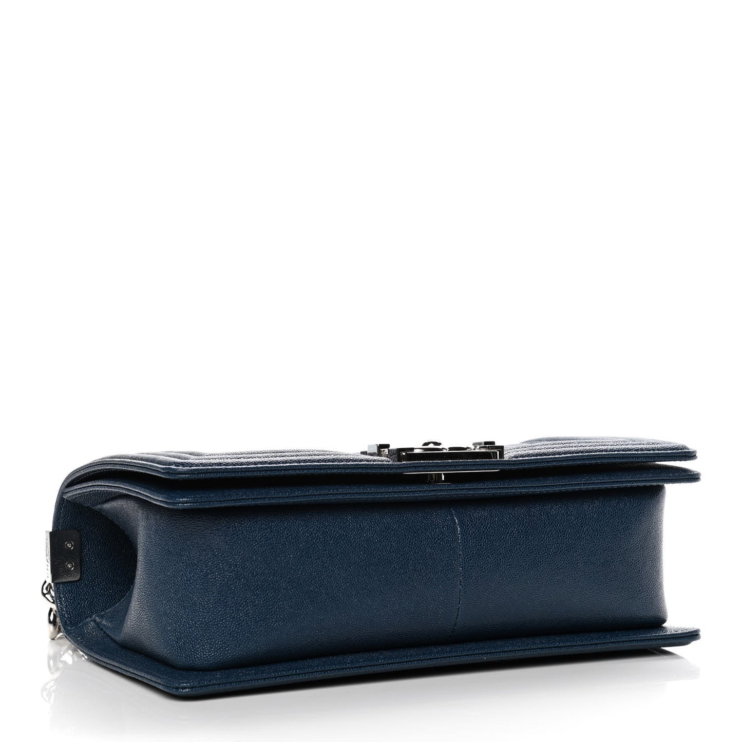 Iridescent Caviar Quilted Medium Boy Flap Blue