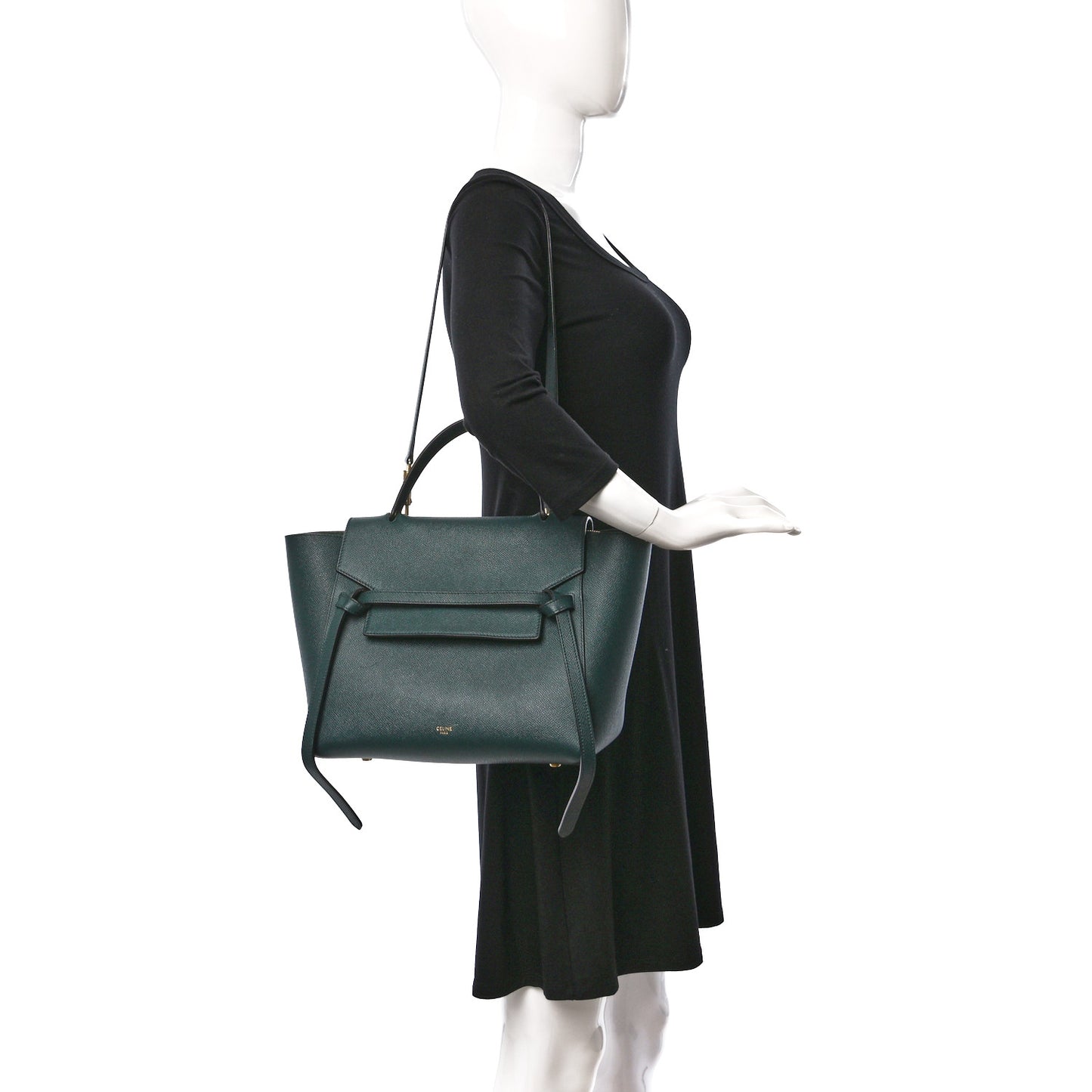 Grained Calfskin Mini Belt Bag Amazone