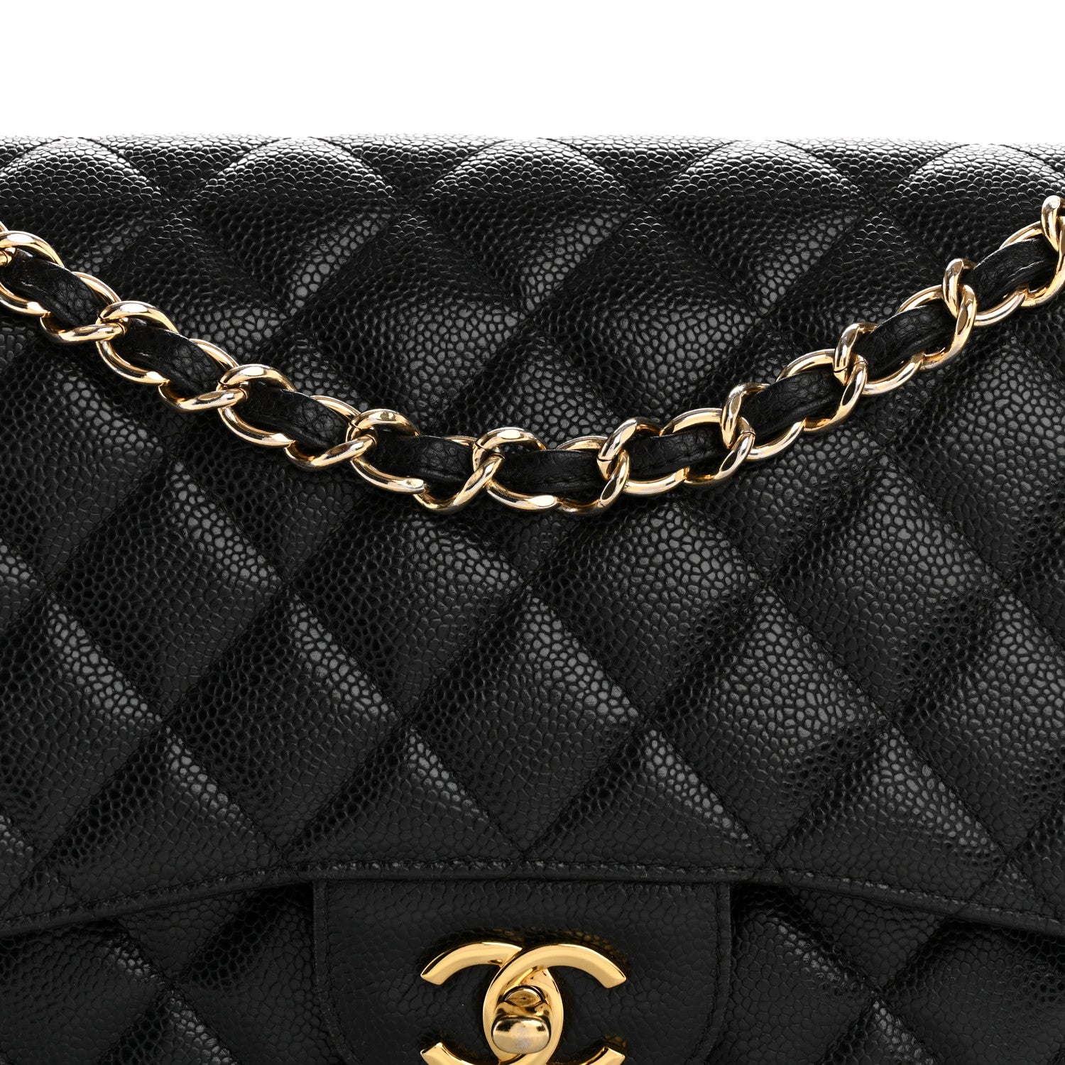 Chanel Caviar Quilted Jumbo Double Flap Black 8 of 15