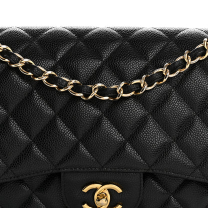Chanel Caviar Quilted Jumbo Double Flap Black 8 of 15
