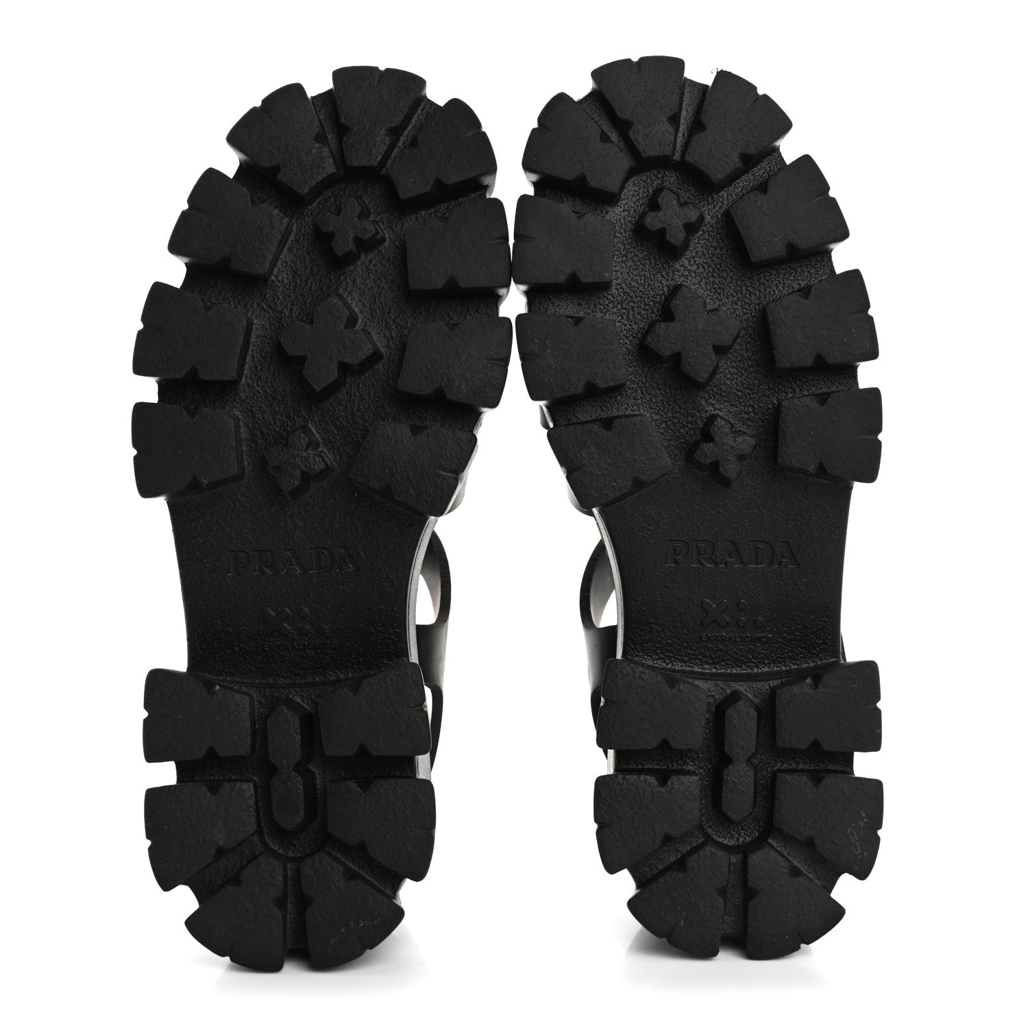 Prada Foam Rubber Triangle Logo Monolith 55mm Cage Sandals 38 Black 7 of 15