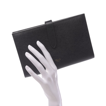 Celine Grained Calfskin Large Multifunction Strap Wallet Black 2 of 8
