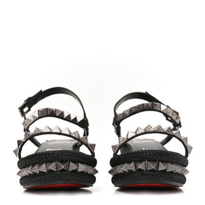 Christian Louboutin Nappa Pyraclou 60 Platform Sandals 41 Black 3 of 8