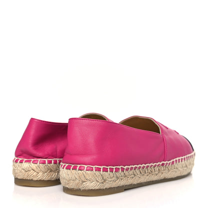 Chanel Lambskin CC Espadrilles 40 Fuchsia Black 4 of 9