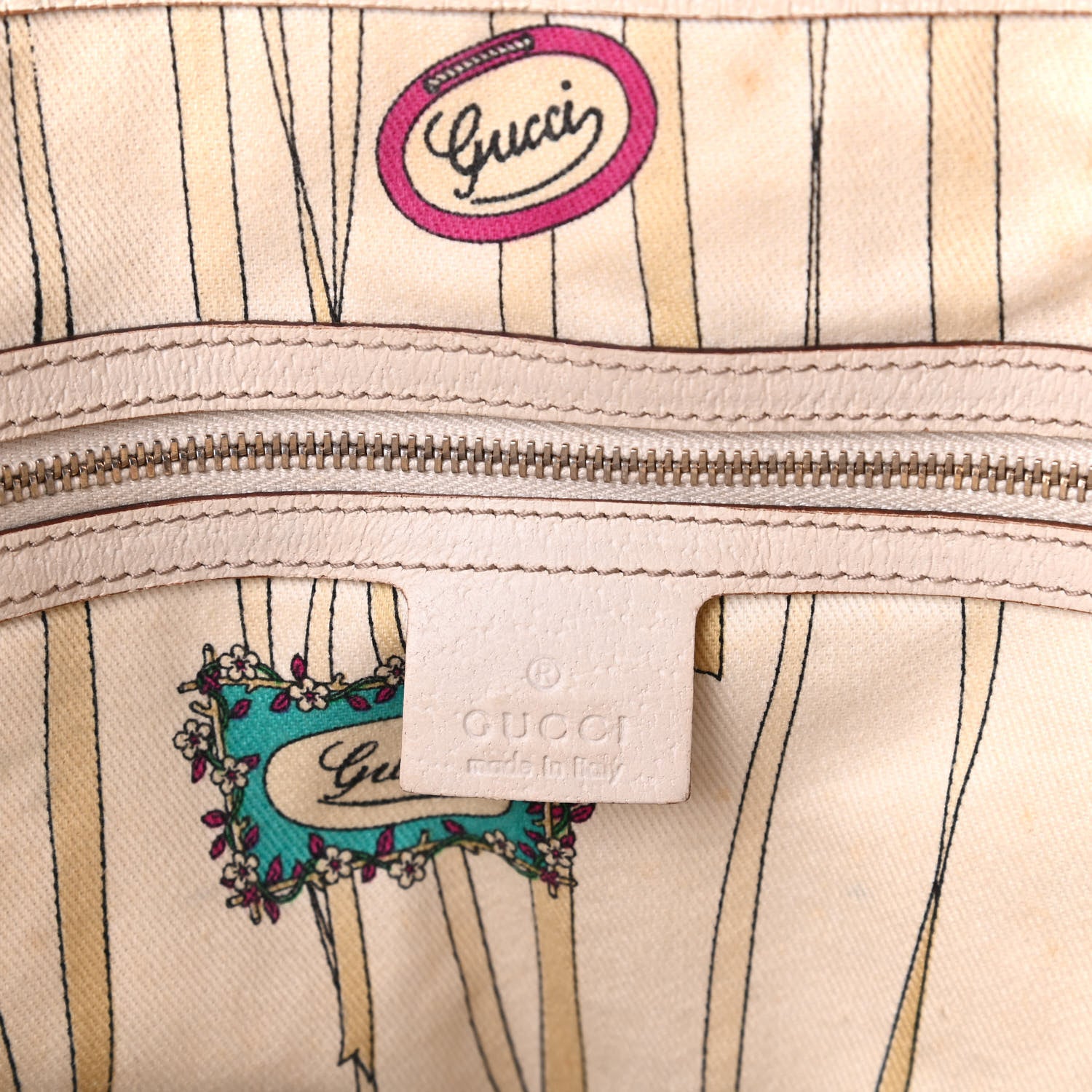 Gucci Monogram Large Jolicoeur Tote White 8 of 11