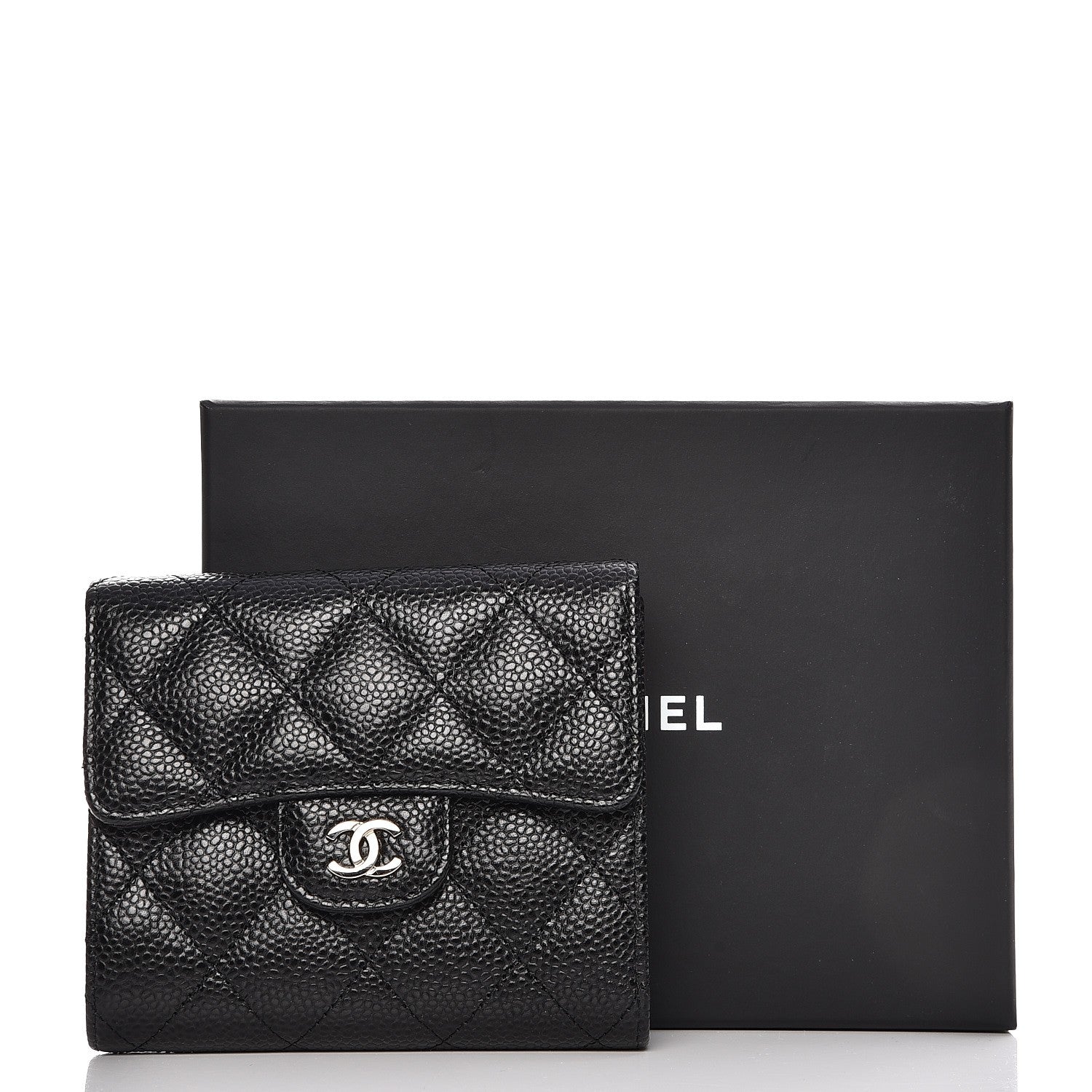 Chanel Caviar Quilted Compact Flap Wallet Black 9 of 9