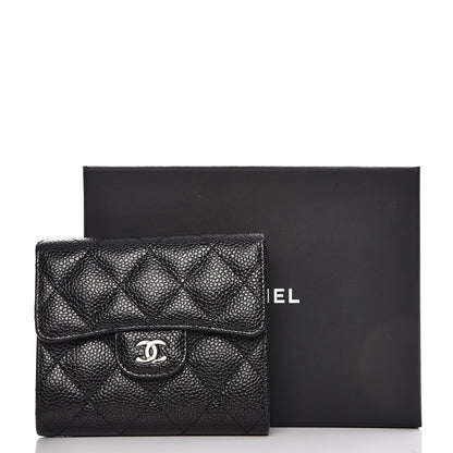 Chanel Caviar Quilted Compact Flap Wallet Black 9 of 9