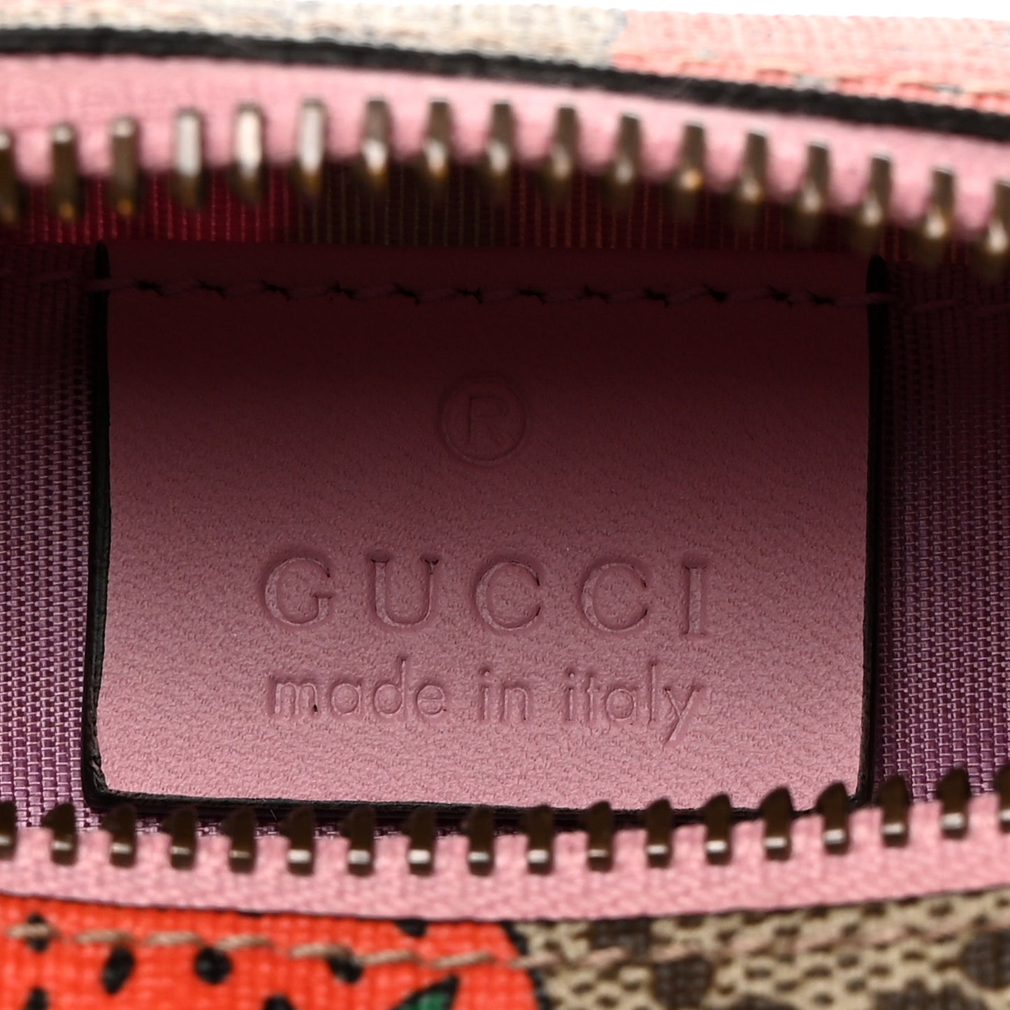 GG Supreme Monogram Strawberry Cosmetic Case