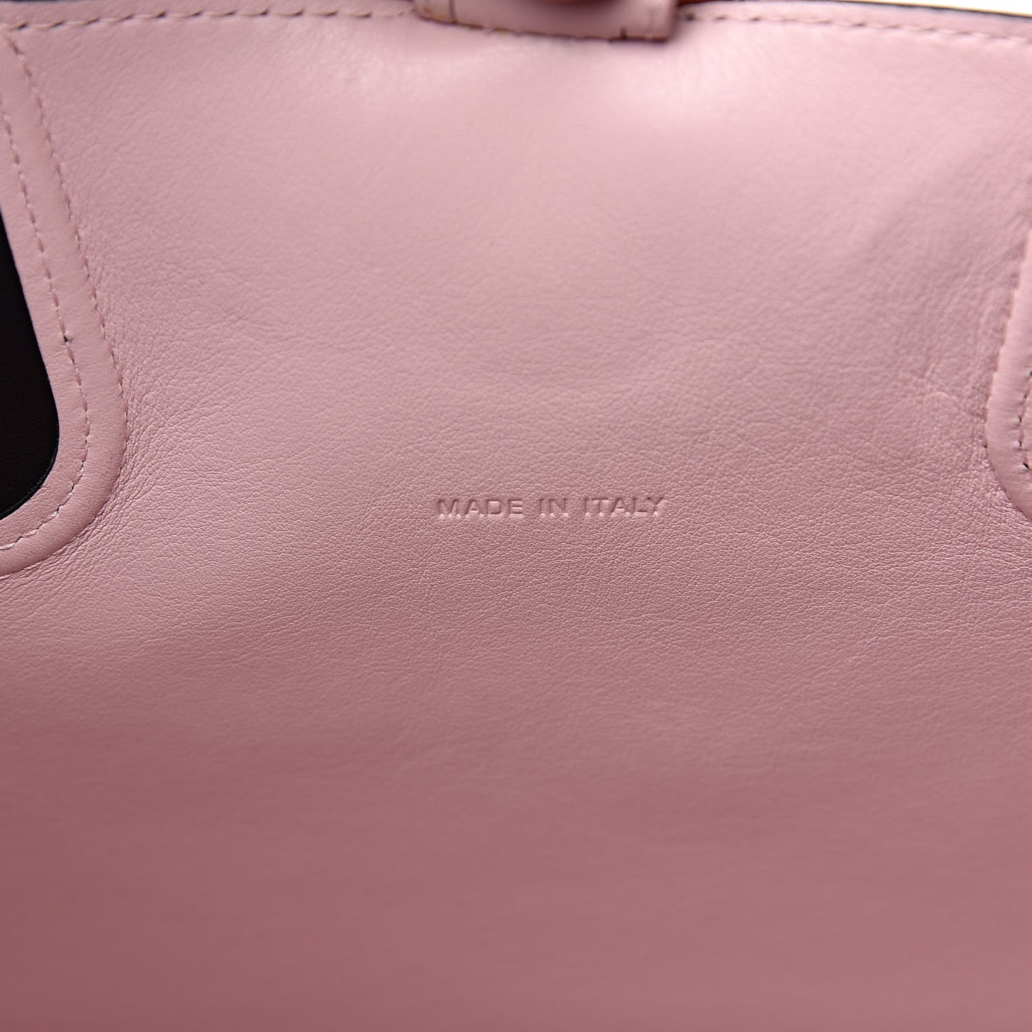Calfskin Small Addict Shopping Tote Black Pink