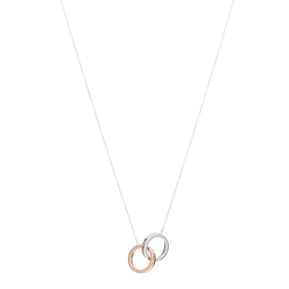 Tiffany Sterling Silver Rubedo 1837 Interlocking Circles Pendant Necklace 1 of 3