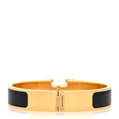 Hermes Enamel Narrow Clic Clac H Bracelet PM Black 3 of 5