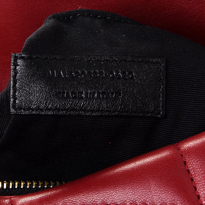 Saint Laurent Lambskin Quilted Toy Loulou Puffer Monogram Chain Satchel Red 7 of 11