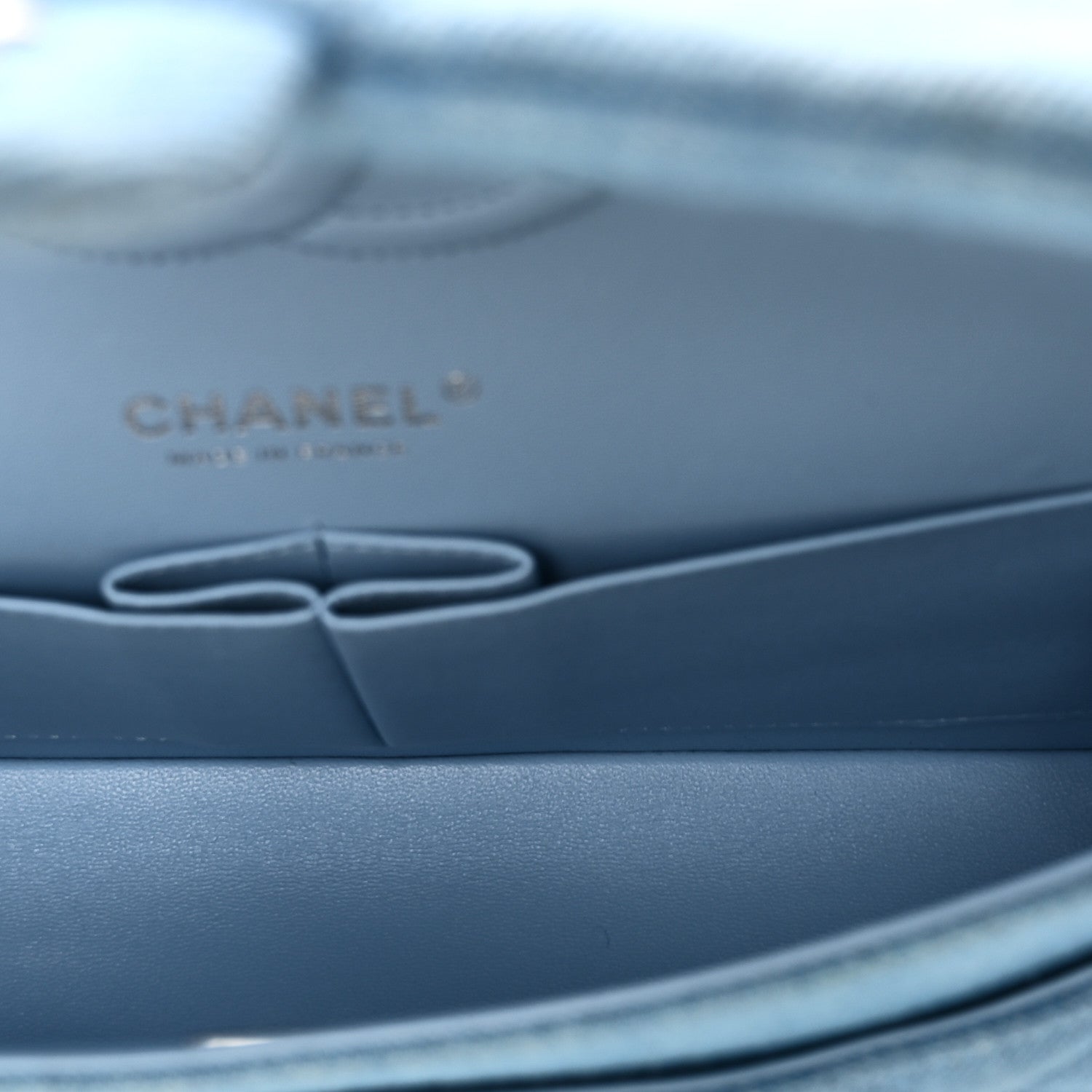 Chanel Denim Quilted Medium Double Flap Light Blue 5 of 10