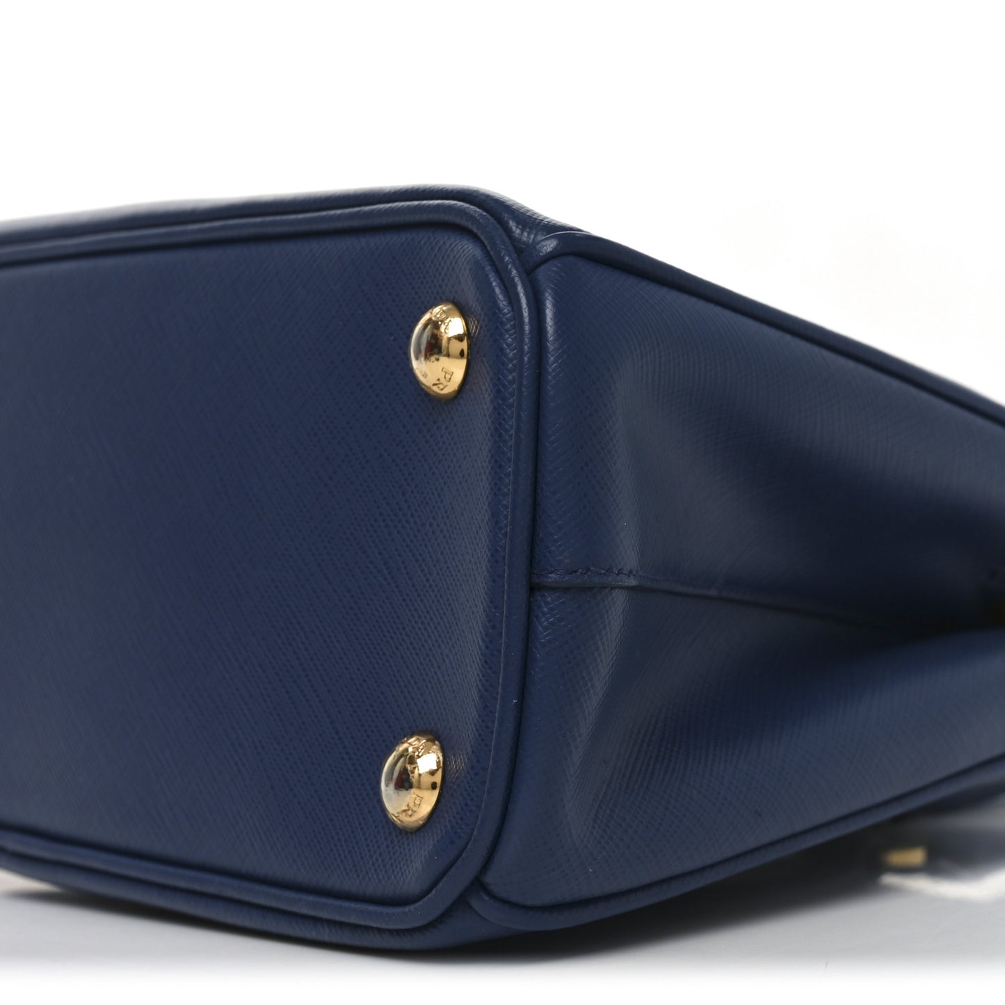 Saffiano Lux Mini Galleria Double Zip Tote Bluette