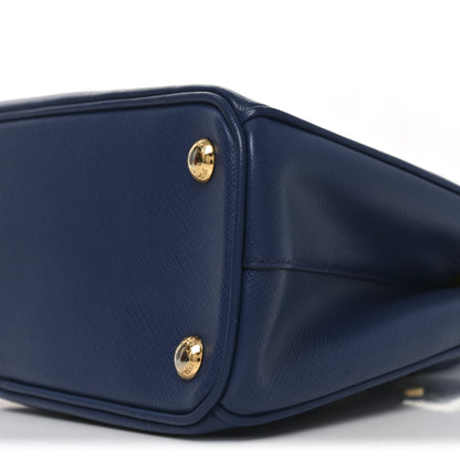 Prada Saffiano Lux Mini Galleria Double Zip Tote Bluette 16 of 16
