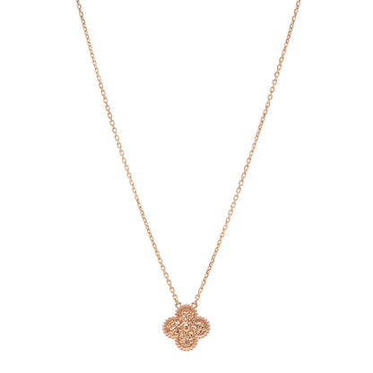 Van Cleef & Arpels 18K Rose Gold Vintage Alhambra Pendant Necklace 1 of 6