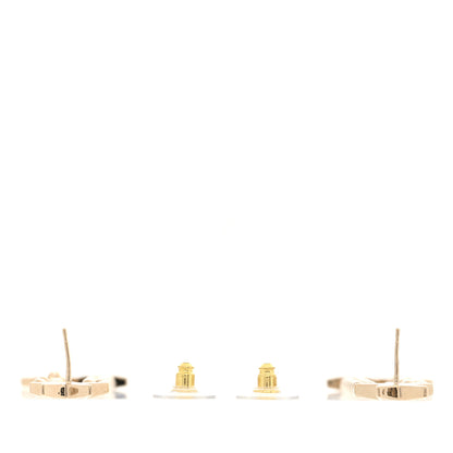Chanel Crystal CC Star Chain Drop Earrings Gold 4 of 4