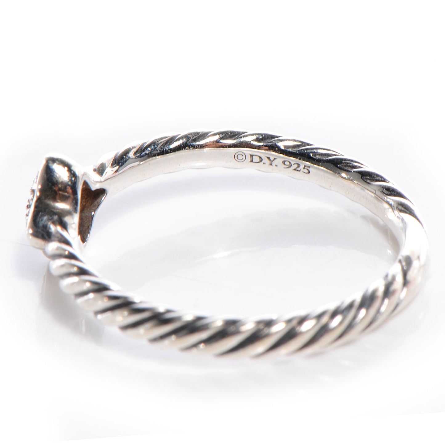 Sterling Silver Pave Diamond Quatrefoil Ring 5
