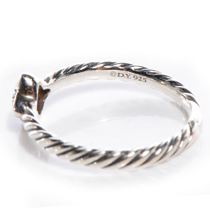 David Yurman Sterling Silver Pave Diamond Quatrefoil Ring 5 4 of 4