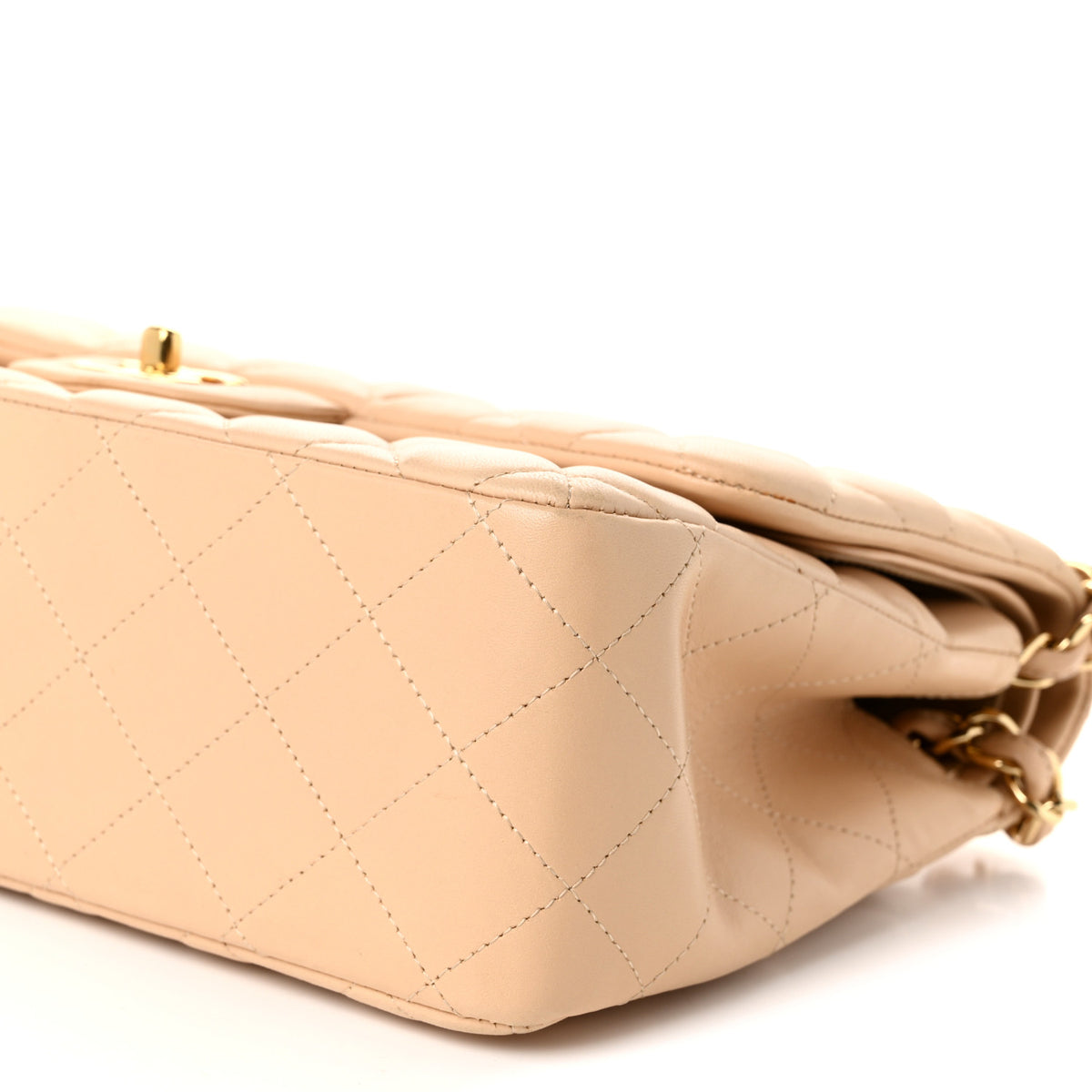 Chanel Lambskin Quilted Jumbo Double Flap Beige 10 of 10