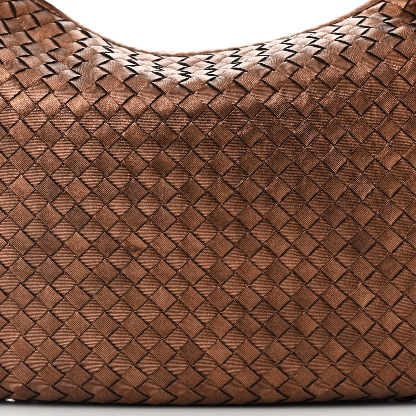 Metallic Nappa Intrecciato Medium Veneta Hobo Copper