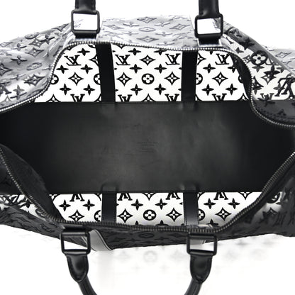 Louis Vuitton Monogram See Through Keepall Bandouliere 50 Black 4 of 10