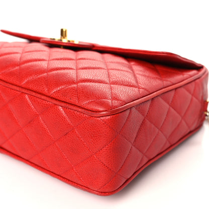 Chanel Caviar Quilted Camera Case Red 10 of 14