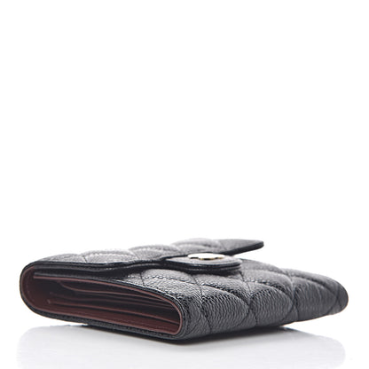 Chanel Caviar Quilted Compact Flap Wallet Black 4 of 9