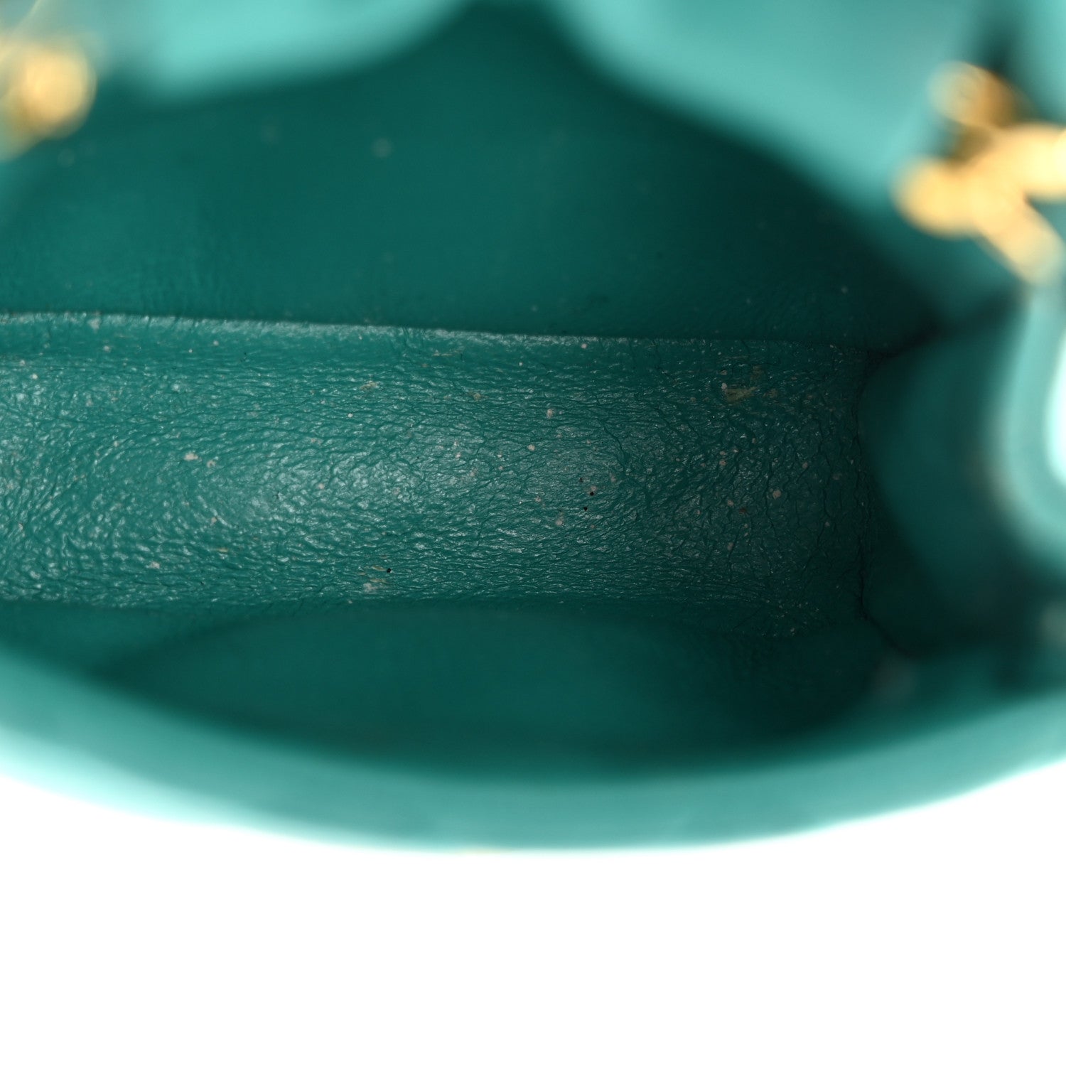 Chanel Lambskin Quilted Mini Pouch Bag Charm Keychain Turquoise 5 of 13