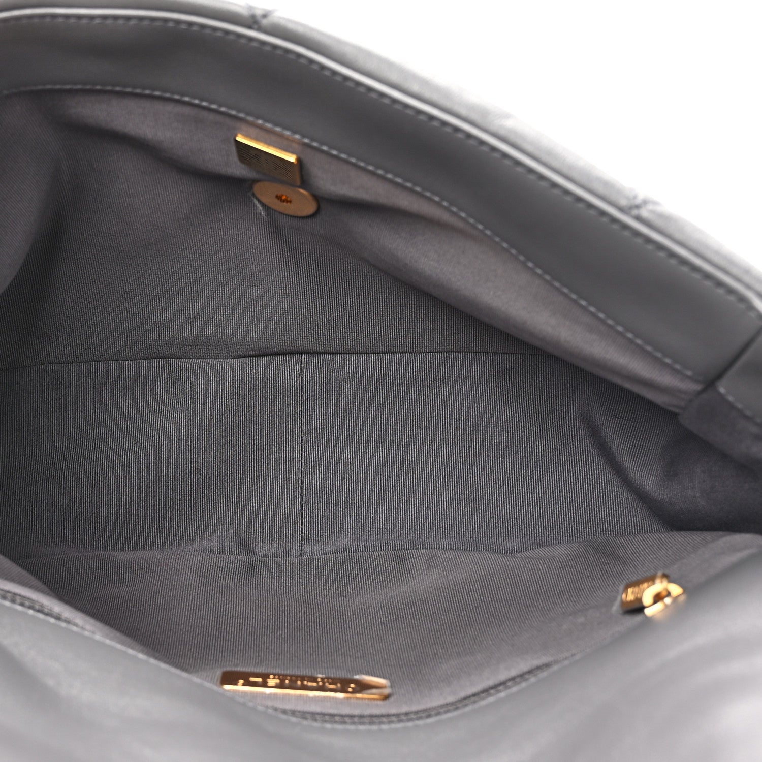 Chanel Quilted Large Chanel 19 Flap Dark Grey 5 of 10