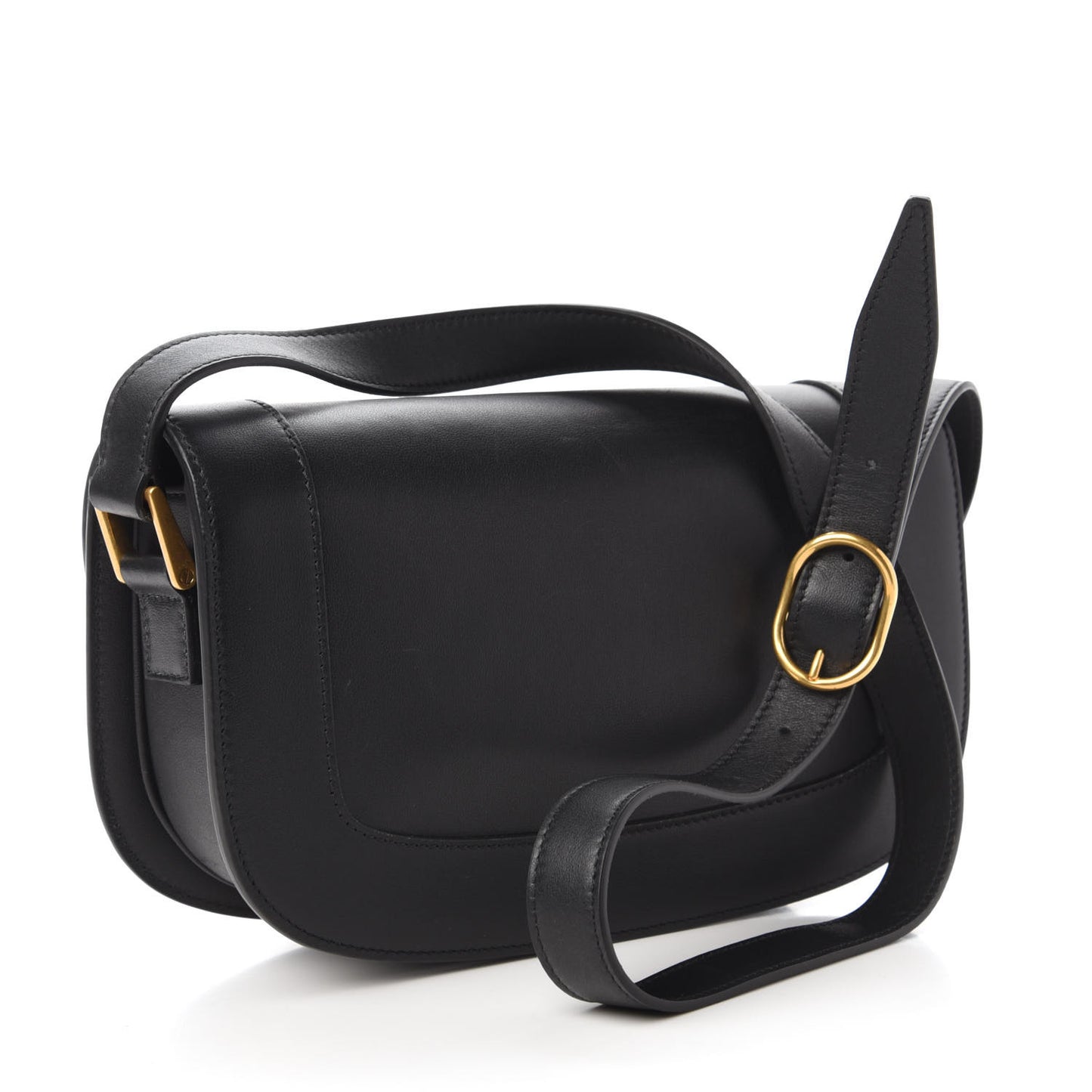 Smooth Calfskin Supervee Shoulder Bag Black