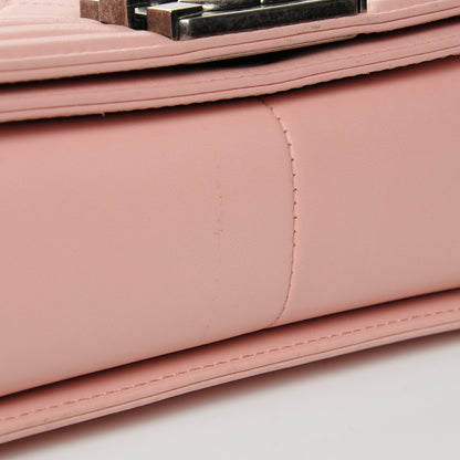 Chanel Lambskin Quilted Medium Boy Flap Light Pink 12 of 13