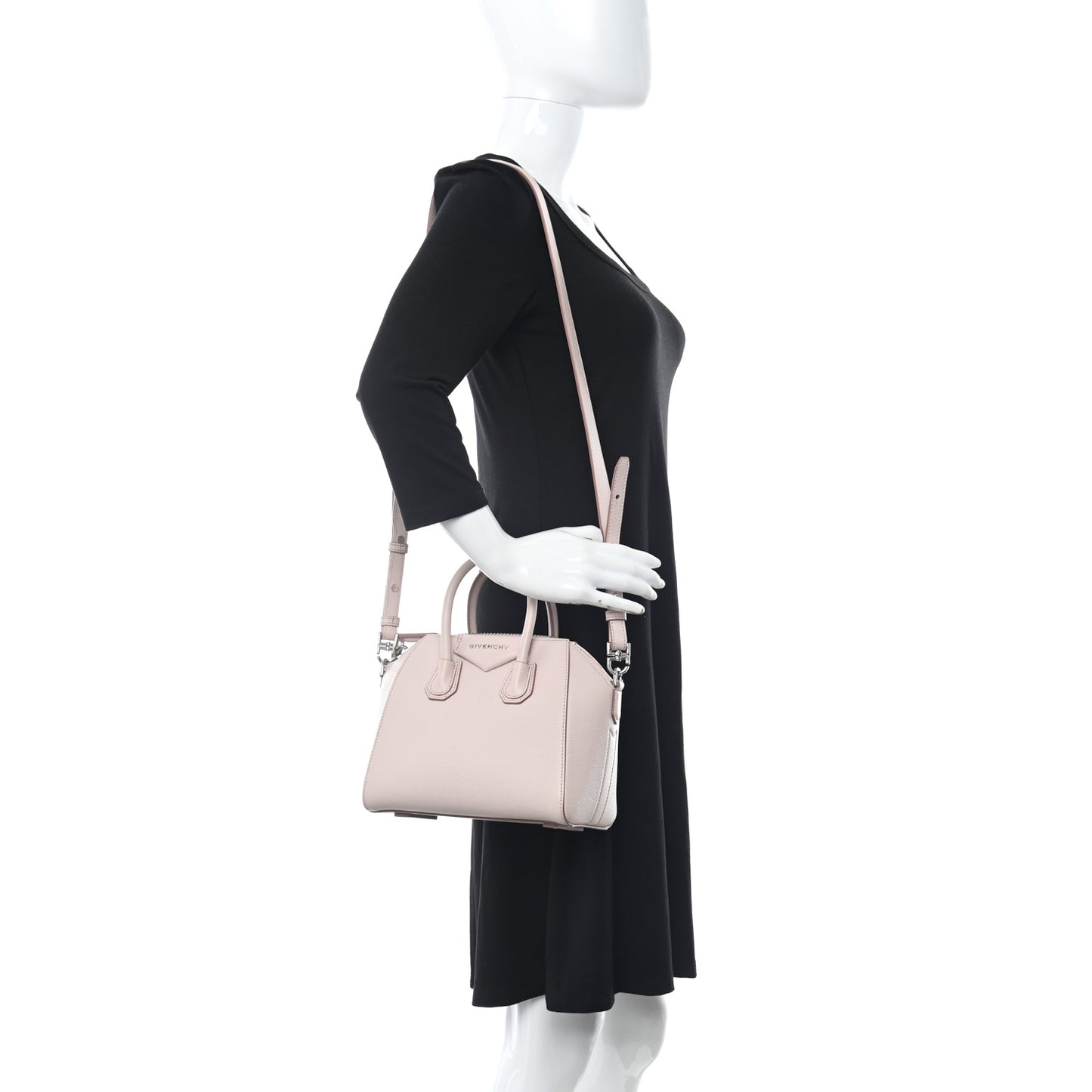Sugar Goatskin Mini Antigona Pale Pink
