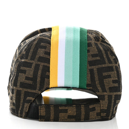 Fendi Canvas Zucca FF Kids Striped Baseball Hat Tobacco Multicolor 6 of 8