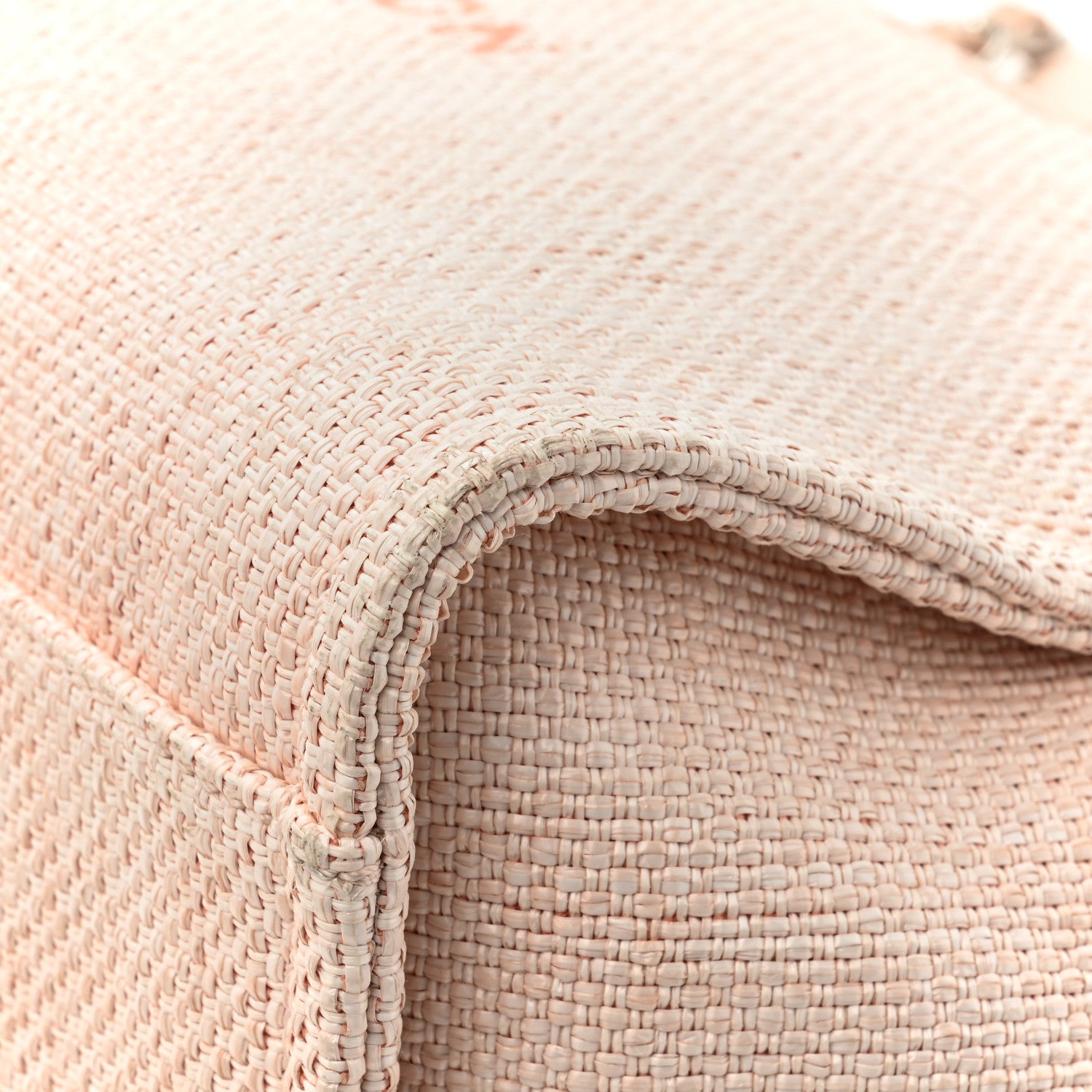 Chanel Woven Straw Raffia Medium Deauville Tote Rose Pink 17 of 19