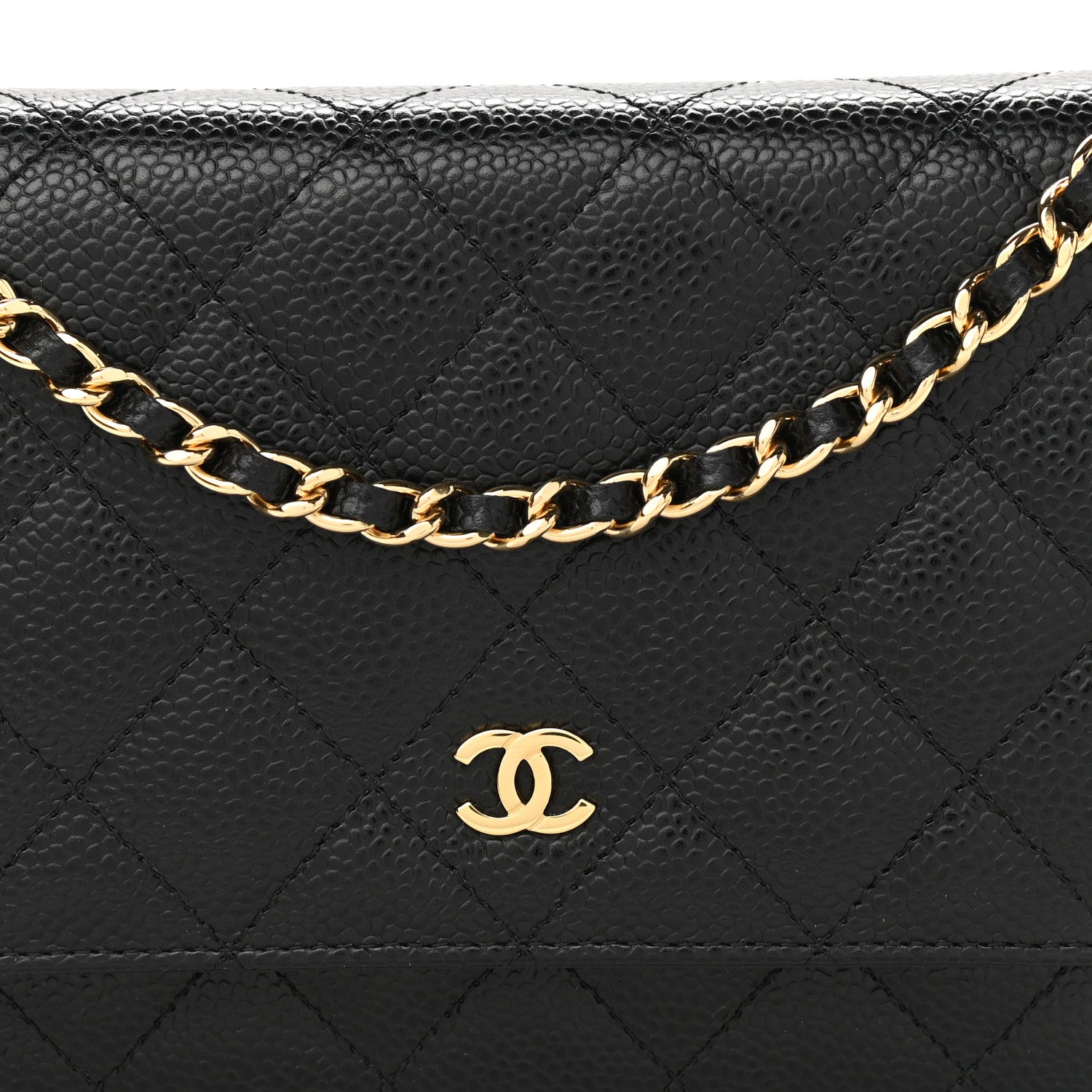 Chanel Caviar Quilted Wallet On Chain WOC Black 9 of 12