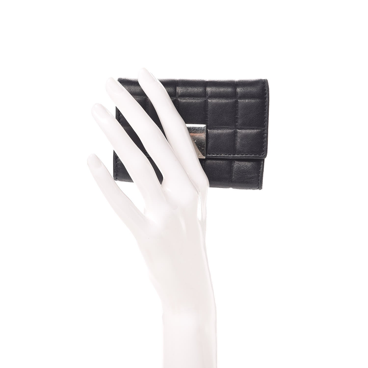 Chanel Lambskin Chocolate Bar 6 Key Holder Blue 2 of 11