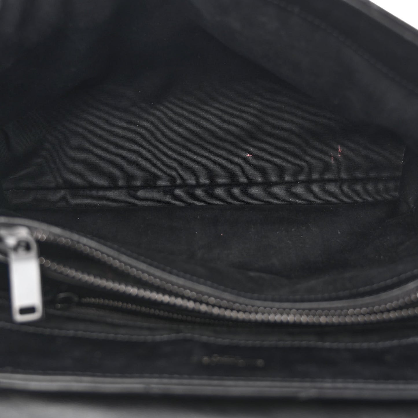 Calfskin Y Quilted Monogram Monochrome Medium Loulou Chain Satchel Black