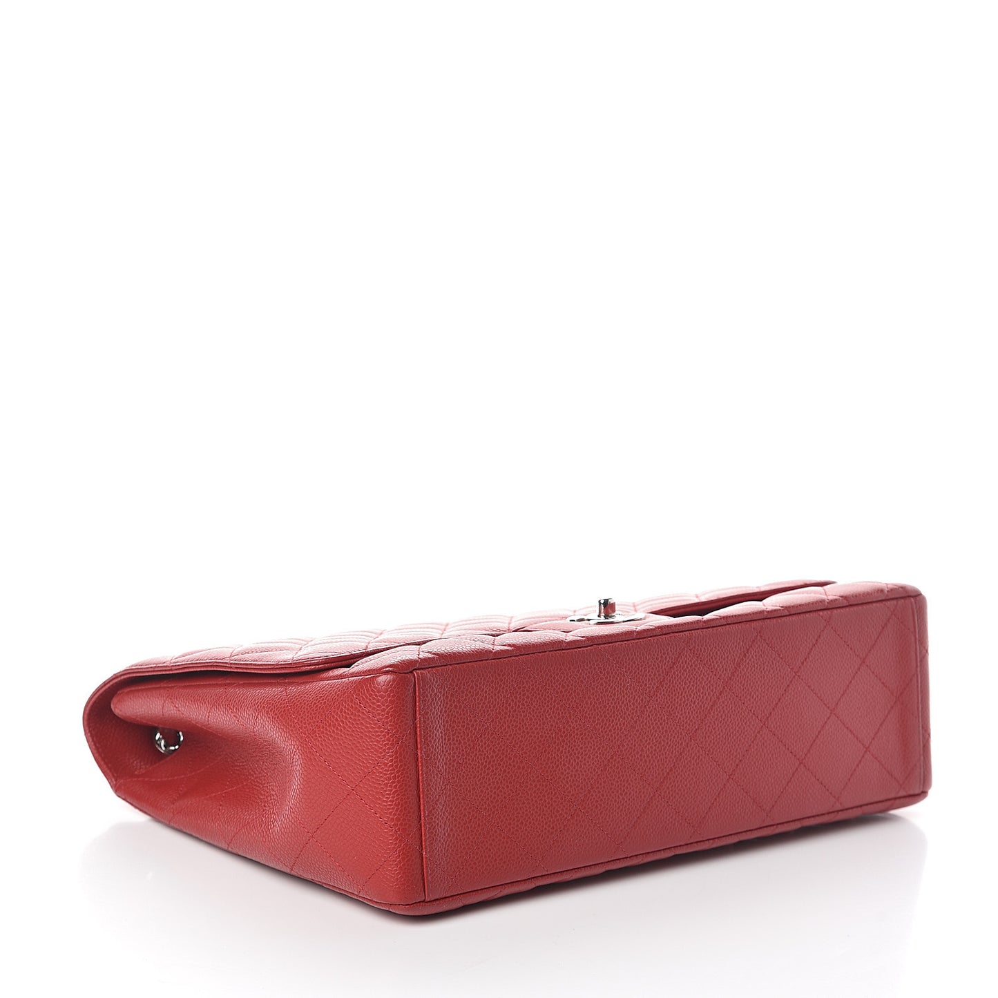 Caviar Quilted Maxi Single Flap Red