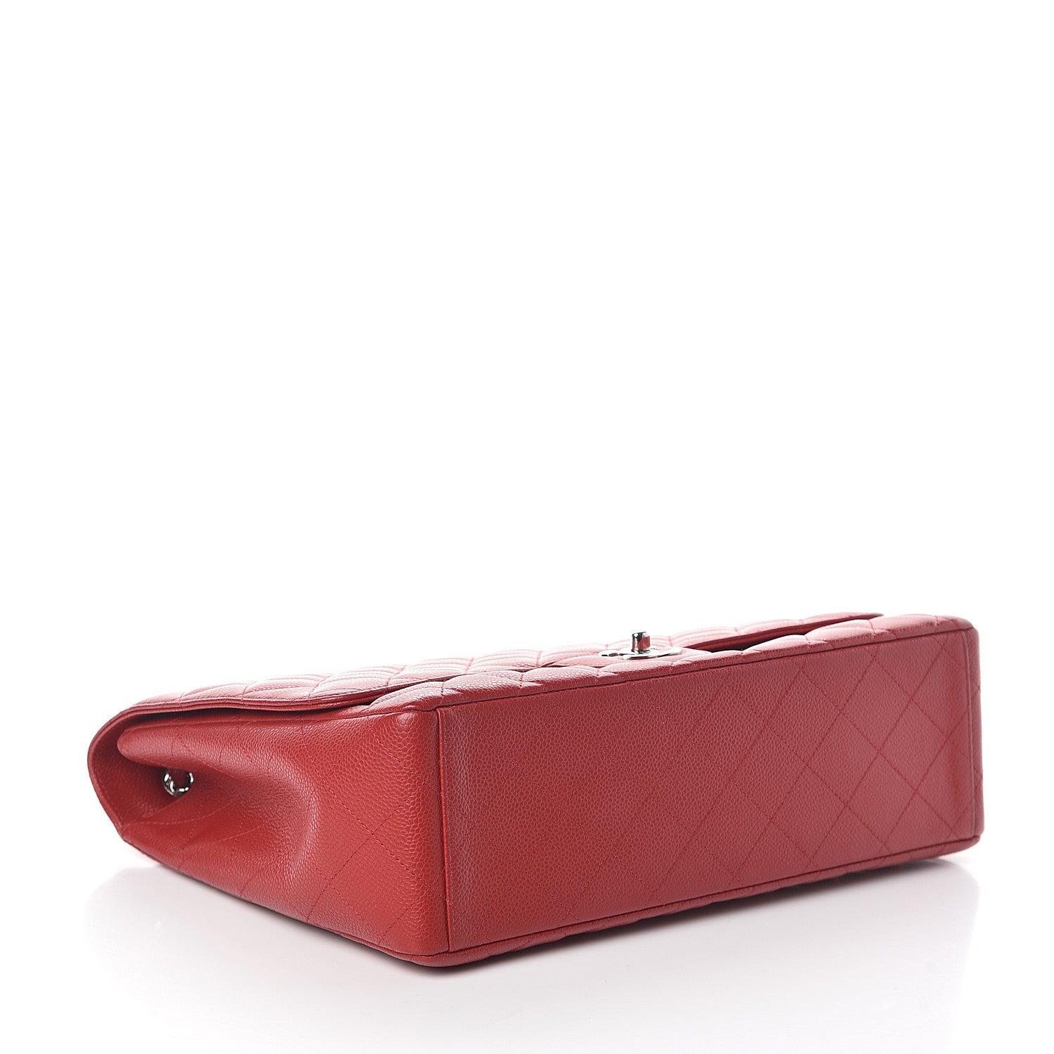 Chanel Caviar Quilted Maxi Single Flap Red 3 of 8